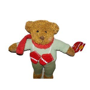 NWT Hallmark 100th Anniversary Teddy Bear Mittens Brown 13" Soft Stuffed Animal